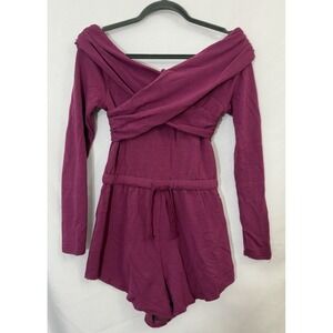 Free People FP Movement Love Spell Romper Purple Womens Size S